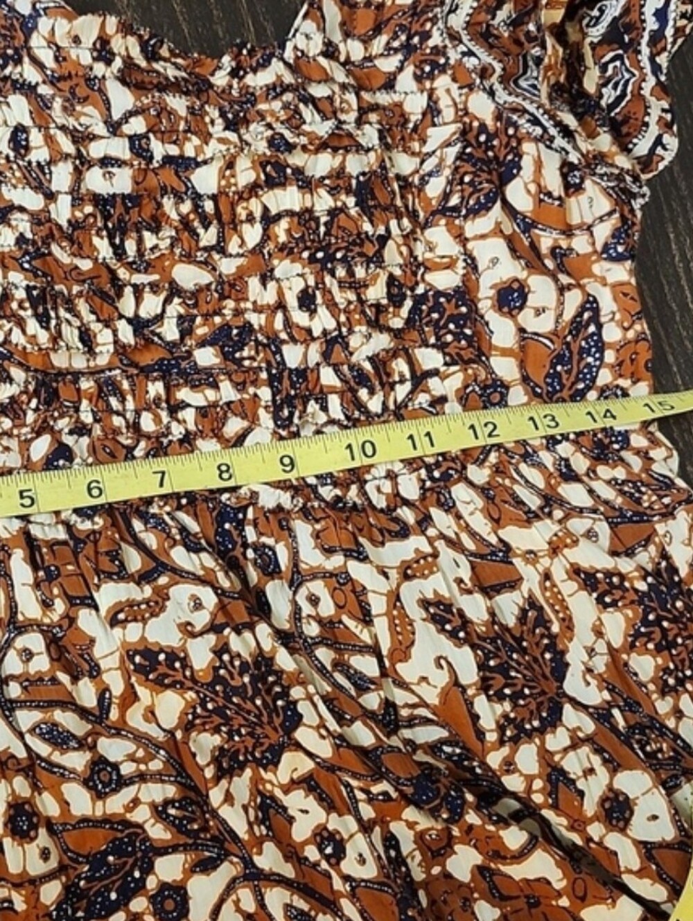 Love The Lable Maxi Floral Cotton Dress Cutout Back Ruffles Romantic - Picture 8 of 11
